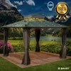 Alu Pavillon PAGODE 3,5x3,5m dunkelgrau mit Moskitonetz und Produktbild-Vorschau 1