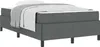 vidaXL Boxspringbett Dunkelgrau 120 x 200 cm Stoff Produktbild-Vorschau 1