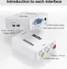 Mini AV(RCA) na VGA, 1080p, Stereo video a audio prevodník, Náhľad obrázku produktu 5