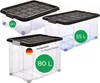 Novaliv 3 tlg Sparset Aufbewahrungsboxen mit Deckel Produktbild-Vorschau 1
