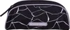 A black pencil case with a white abstract pattern and a gray label with the brand name. Voir les images du produit