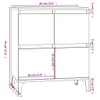 Sideboard Grau Sonoma 60x35x70 cm Holzwerkstoff , Kommoden Produktbild-Vorschau 10