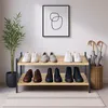 Scaffale per scarpe Relaxdays, 2 ripiani, A x L x P: ca. 33 Anteprima dell’immagine prodotto 2