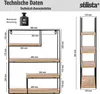 Technical specifications and dimensions for a wall shelf. Náhled obrázku produktu
