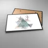 Gerahmtes Poster - Schwarzer Rahmen - Hirsch Abstraktion - Produktbild-Vorschau 3
