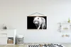 MuchoWow® Textilposter Wolf - Tier - Schwarz - Weiß 120x80 Produktbild-Vorschau 2