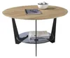 Couchtisch Cadiz rund | Ø70 | Eiche massiv / grau Produktbild-Vorschau 6