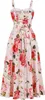 ASKSA Damen Sommer y aermellos Spaghettitraeger Boho Blumen Produktbild-Vorschau 2