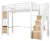 Hochbett mit Fensterdesign, Sicherheitsgeländer und offener Produktbild-Vorschau 11
