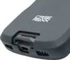 A close-up view of the bottom corner of a black mobile computer protective case. Podgląd zdjęcia produktu