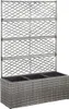 vidaXL Letto rialzato con traliccio 3 vasi 83×30×130cm Poly Anteprima dell’immagine prodotto 7