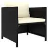 vidaXL Canapé de jardin avec coussins noir Poly rotin Voir les images du produit 9