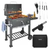 Barbecue de jardin avec housse 116 x 70 x 110 cm Kaminer Voir les images du produit 11