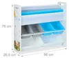 Relaxdays Kinderregal, 6 Boxen, 4 Stofffächer, Lagerfeuer Produktbild-Vorschau 15
