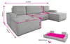 Wohnlandschaft mit Schlaffunktion Totti - U-Form Couch, Produktbild-Vorschau 5