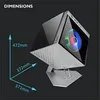 AZZA Cube Mini 805 - Mini-ITX Tower - Bočný panel s oknom Náhľad obrázku produktu 6