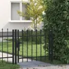 vidaXL Cancello di recinzione con punte di lancia 100 x 75 Anteprima dell’immagine prodotto 5
