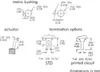 Technical drawings and dimensions for components of a switch. Voir les images du produit