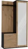 BDW Set Duo garde-robe miroir, armoire, anthracite/chêne Voir les images du produit 1