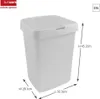 Sunware Delta | Poubelle avec couvercle | 25L blanc Voir les images du produit 3