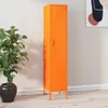 An orange locker stands against a light gray wall, next to a potted plant. Produktbild-Vorschau
