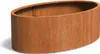 Adezz Ellipse mit Boden Pflanzgefäß aus Corten-Stahl Produktbild-Vorschau 2