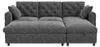 Modernes Samtsofa mit Stauraum, flexibler Chaise longue Produktbild-Vorschau 7