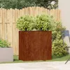 vidaXL Fioriera Rusty 80x40x80 cm Acciaio resistente alle Anteprima dell’immagine prodotto 2