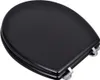 vidaXL Siège de toilette MDF Couvercle Design simple Noir Voir les images du produit 2