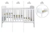 ZEE Weiß Babybett 140x70 cm PHILIP 3in1 Kinderbett umbaubar Produktbild-Vorschau 4