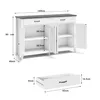 BEALIFE Sideboard mit Schubladen | Retro-Grau, 140x40x90 cm Produktbild-Vorschau 2