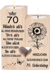 Kerzenhalter 70 Geburtstag Frau Mann Geschenk Holz Deko Produktbild-Vorschau 1