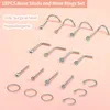 Nasenring Nasenpiercing 20G Set Chirurgenstahl L Förmig Produktbild-Vorschau 1