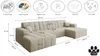Kaiser Möbel Ecksofa Nimes in U-Form, stoff Portland Ecru Produktbild-Vorschau 4