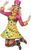 Süsse Clown-Frau Damenkostüm Zirkus gelb-pink-bunt - S Produktbild-Vorschau 3