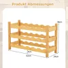3 Ebenen Weinregal Bambus Weinständer für 18 Flaschen 62 x Produktbild-Vorschau 3