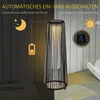 Outsunny Solarlampe, Rattan Solarleuchte LED Gartenleuchte Produktbild-Vorschau 4