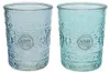 Bicchiere in vetro con motivo ornamentale 10cm turchese/blu Anteprima dell’immagine prodotto 4