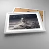 Gerahmtes Poster - Weißer Rahmen - Mond Erde Astronaut - Produktbild-Vorschau 3