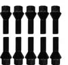 10x Radschraube M12x1,25 Kegelbund 60° schwarz 24 mm | Produktbild-Vorschau 1