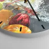 Wanduhr - Rund - Glasuhr - Früchte Wasser Spritzer Essen - Produktbild-Vorschau 5
