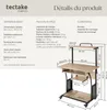 Bureau Fife 80x65,5x130,5cm - Bois clair industriel, Chêne Voir les images du produit 6