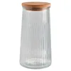 Vorratsglas - H 21,5 cm - Glas - mit Bambusdeckel - 1340 ml Produktbild-Vorschau 2