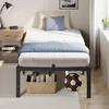 A bedroom scene with a single bed, nightstand, and window. Produktbild-Vorschau