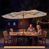 COSTWAY Doppelsonnenschirm 375x200cm, Gartenschirm mit Produktbild-Vorschau 2