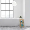 Relaxdays Badregal Holz, 3-5 Ablagen, Standregal aus Produktbild-Vorschau 2