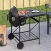 Outdoor Grill Mit Rad Schwarz 91 x 71 x 107 cm Metall Produktbild-Vorschau 3