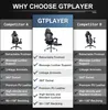 GTPLAYER Krzesło gamingowe z podnóżkiem i masującą poduszką Podgląd zdjęcia produktu 3