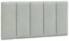 vidaXL Kopfteil-Kissen "Hanko" Hellgrau 100 cm Samt Produktbild-Vorschau 1