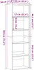 Möbel Bücherregal Schwarz Eichen-Optik 60x30x189 cm Produktbild-Vorschau 9